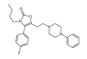 3-butyl-4-(4-fluorophenyl)-5-[2-(4-phenylpiperazin-1-yl)ethyl]-1,3-oxazol-2-one结构式