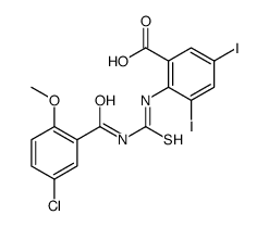 2-[[[(5-CHLORO-2-METHOXYBENZOYL)AMINO]THIOXOMETHYL]AMINO]-3,5-DIIODO-BENZOIC ACID structure