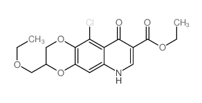 1,4-Dioxino[2,3-g]quinoline-8-carboxylicacid, 10-chloro-3-(ethoxymethyl)-2,3,6,9-tetrahydro-9-oxo-, ethyl ester Structure