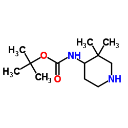 4-(Boc-amino)-3,3-dimethylpiperidine structure