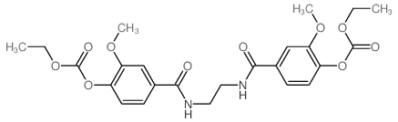 ((ethane-1,2-diylbis(azanediyl))bis(carbonyl))bis(2-methoxy-4,1-phenylene) diethyl bis(carbonate) Structure