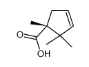 (1R)-1,2,2-trimethylcyclopent-3-ene-1-carboxylic acid结构式