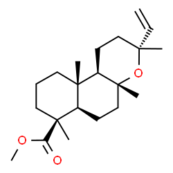 (3R,6aα,10bα)-Dodecahydro-3,4aβ,7,10aβ-tetramethyl-3α-vinyl-1H-naphtho[2,1-b]pyran-7β-carboxylic acid methyl ester structure