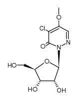 5-chloro-4-methoxy-1-β-D-ribofuranosylpyridazin-6-one结构式