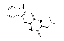 Cyclo(L-leucyl-L-tryptophyl)结构式