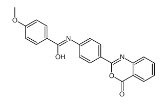 4-methoxy-N-[4-(4-oxo-3,1-benzoxazin-2-yl)phenyl]benzamide结构式