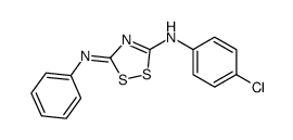 5-(4-chlorophenyl)imino-N-phenyl-1,2,4-dithiazol-3-amine结构式