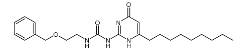 1-(2-benzyloxy-ethyl)-3-(6-nonyl-4-oxo-1,4-dihydropyrimidin-2-yl)urea结构式