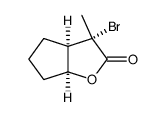 4-exo-bromo-4-endo-methyl-2-oxabicyclo[3.3.0]octan-3-one结构式