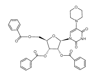5-morpholinouridine 2',3',5'-tri-O-benzoate Structure