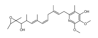 2-[(2E,5E,7E)-10-(2,3-dimethyloxiran-2-yl)-10-hydroxy-3,7,9-trimethyldeca-2,5,7-trienyl]-5,6-dimethoxy-3-methyl-1H-pyridin-4-one Structure