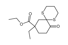 8-ethyl-11-oxo-1,5-dithia-spiro[5.5]undecane-8-carboxylic acid ethyl ester Structure