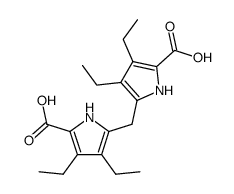 3,3',4,4'-tetraethyl-2,2'-methylenedipyrrole-5,5'-dicarboxylic acid结构式
