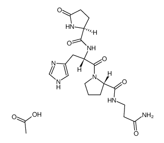 Pyro-glu-His-Pro-β-Ala-amid-acetat Structure