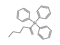 2-(triphenylsilyl)-1-hexene Structure