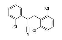 2,6-dichloro-α-(2-chlorophenyl)benzenepropanenitrile结构式