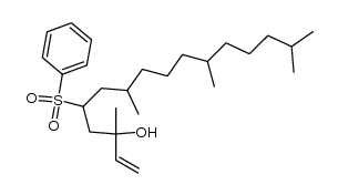 5-benzenesulfonyl-3,7,11,15-tetramethyl-hexadec-1-en-3-ol结构式