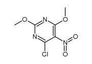 4-chloro-2,6-dimethoxy-5-nitropyrimidine结构式