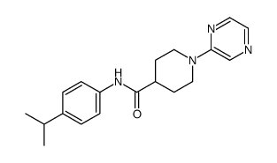 4-Piperidinecarboxamide,N-[4-(1-methylethyl)phenyl]-1-pyrazinyl-(9CI) Structure