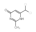 6-(dichloromethyl)-2-methyl-1H-pyrimidin-4-one结构式
