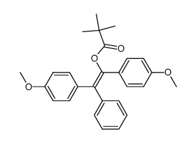 trans-1,2-Dianisyl-2-phenylvinyl-pivalat Structure