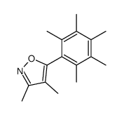 3,4-dimethyl-5-(2,3,4,5,6-pentamethylphenyl)-1,2-oxazole结构式
