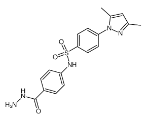 4-[4-(3,5-dimethyl-pyrazol-1-yl)-benzenesulfonylamino]-benzoic acid hydrazide结构式
