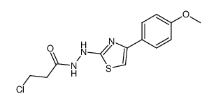 3-chloro-propionic acid N'-[4-(4-methoxy-phenyl)-thiazol-2-yl]-hydrazide Structure