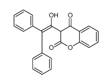 3-(1-hydroxy-2,2-diphenylethenyl)chromene-2,4-dione结构式