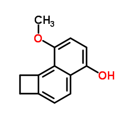 Cyclobuta[a]naphthalen-5-ol, 1,2-dihydro-8-methoxy- (9CI) structure