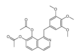 7,8-diacetoxy-1-(3,4,5-trimethoxybenzyl)isoquinoline Structure
