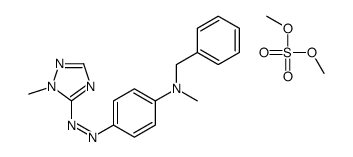 diethyl sulphate, compound with N-methyl-N-[4-[(1-methyl-1H-1,2,4-triazol-5-yl)azo]phenyl]benzylamine (1:1)结构式