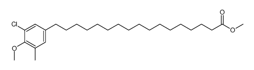 17-(5-Chlor-4-methoxy-3-methylphenyl)-heptadecansaeure-methylester结构式