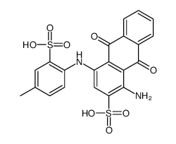1-Amino-9,10-dihydro-4-[(4-methyl-2-sulfophenyl)amino]-9,10-dioxo-2-anthracenesulfonic acid结构式
