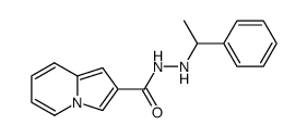 Indolizine-2-carboxylic acid N'-(1-phenyl-ethyl)-hydrazide Structure