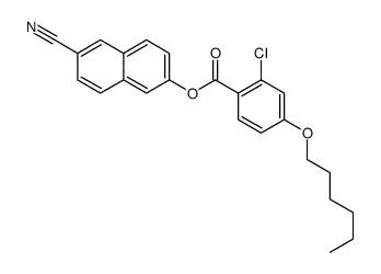 (6-cyanonaphthalen-2-yl) 2-chloro-4-hexoxybenzoate Structure