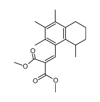 2-(2,3,4,8-Tetramethyl-5,6,7,8-tetrahydro-naphthalen-1-ylmethylene)-malonic acid dimethyl ester Structure