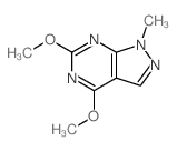 3,5-dimethoxy-9-methyl-2,4,8,9-tetrazabicyclo[4.3.0]nona-2,4,7,10-tetraene structure