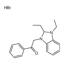 2-(2,3-diethyl-2,3-dihydrobenzimidazol-3-ium-1-yl)-1-phenylethanone,bromide结构式