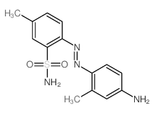 2-(4-amino-2-methyl-phenyl)diazenyl-5-methyl-benzenesulfonamide Structure