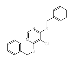 Pyrimidine,5-chloro-4,6-bis[(phenylmethyl)thio]-结构式