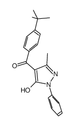 1-phenyl-3-methyl-4-tert-butylbenzoyl-5-pyrazolone Structure
