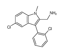2-(aminomethyl)-5-chloro-3-(o-chlorophenyl)-1-methylindole结构式
