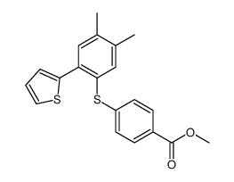methyl 4-(4,5-dimethyl-2-thiophen-2-ylphenyl)sulfanylbenzoate Structure