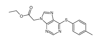 ethyl 2-[6-(4-methylphenyl)sulfanylpurin-9-yl]acetate结构式