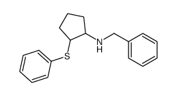 N-benzyl-2-phenylsulfanylcyclopentan-1-amine结构式