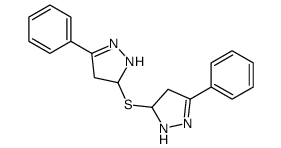 3-phenyl-5-[(3-phenyl-4,5-dihydro-1H-pyrazol-5-yl)sulfanyl]-4,5-dihydro-1H-pyrazole Structure