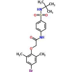 2-(4-Bromo-2,6-dimethylphenoxy)-N-{4-[(2-methyl-2-propanyl)sulfamoyl]phenyl}acetamide Structure