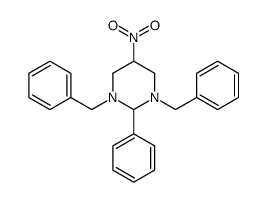 1,3-dibenzyl-5-nitro-2-phenyl-1,3-diazinane结构式