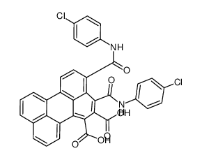 3,4-bis[(4-chlorophenyl)carbamoyl]perylene-1,2-dicarboxylic acid Structure